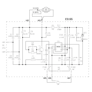 PCB ES165 tranzistorový regulátor